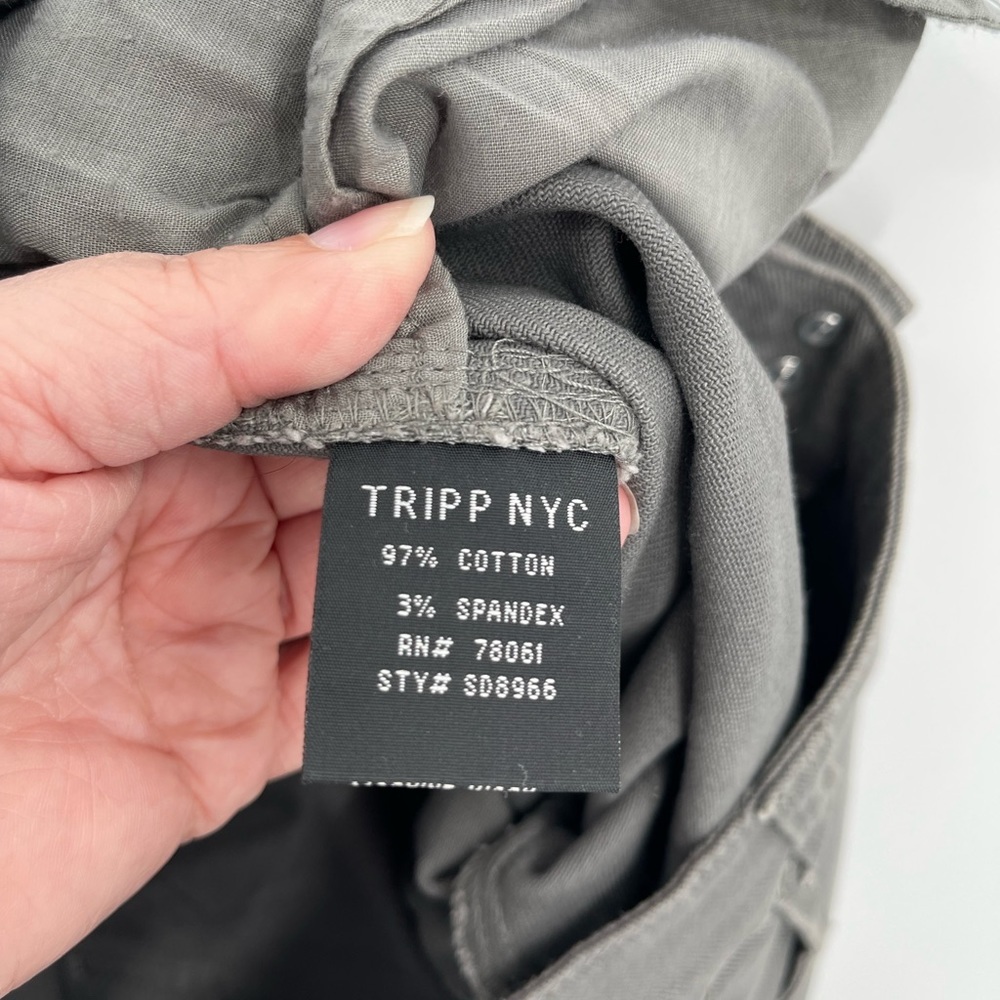 Tripp NYC Gray Low Rise Button Fly Skinny Jeans​ - Picture 11 of 13